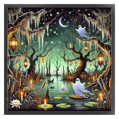 Ghost Scenery - 11CT Stamped Cross Stitch 50*50CM