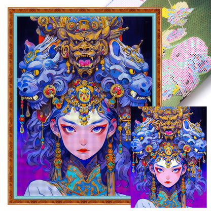 Opera Girl - 11CT Stamped Cross Stitch 45*60CM