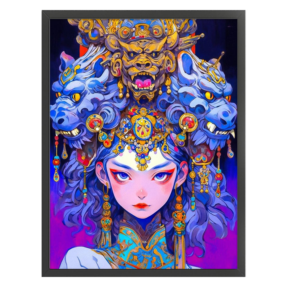 Opera Girl - 11CT Stamped Cross Stitch 45*60CM