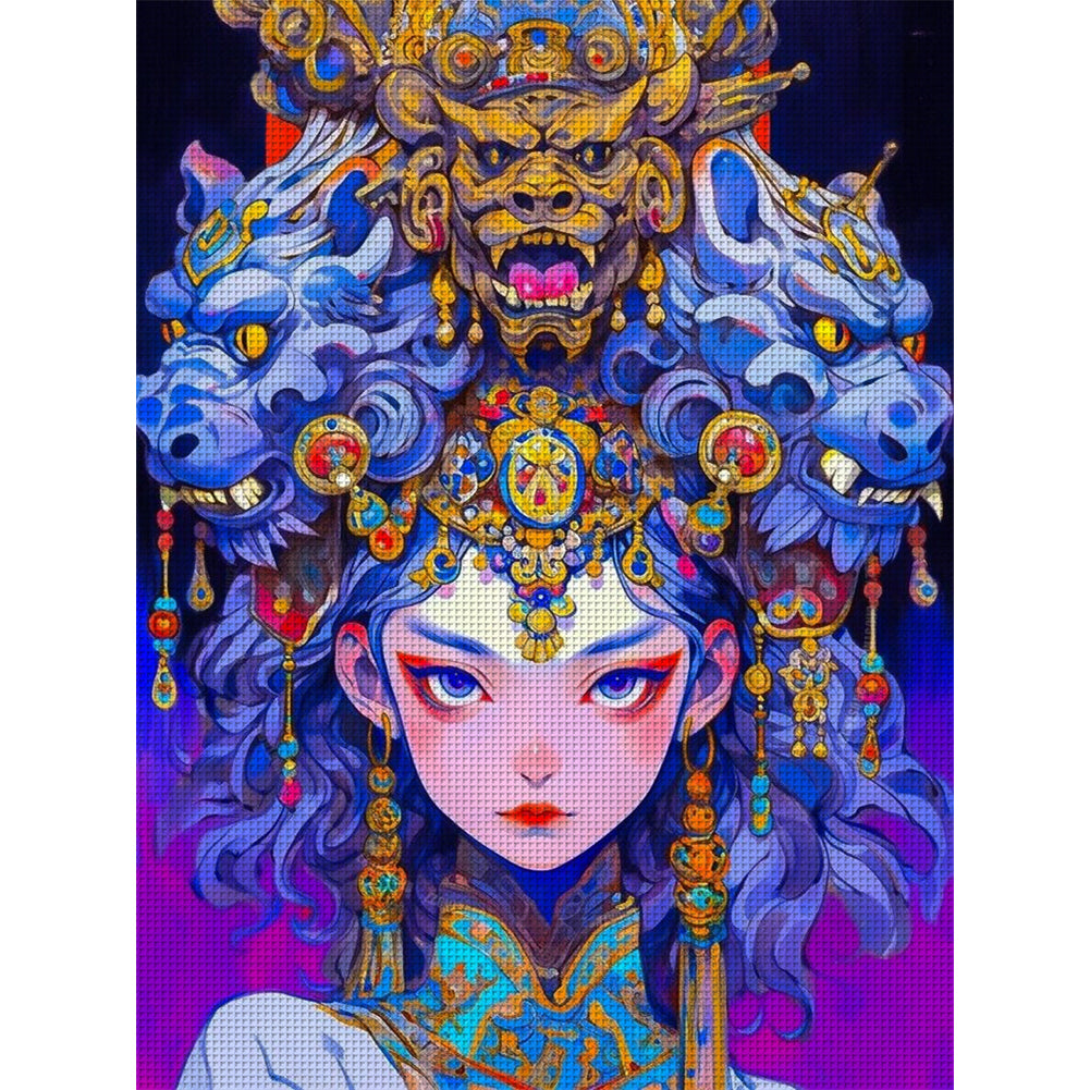 Opera Girl - 11CT Stamped Cross Stitch 45*60CM