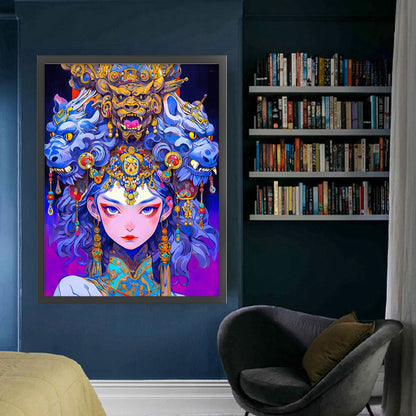 Opera Girl - 11CT Stamped Cross Stitch 45*60CM