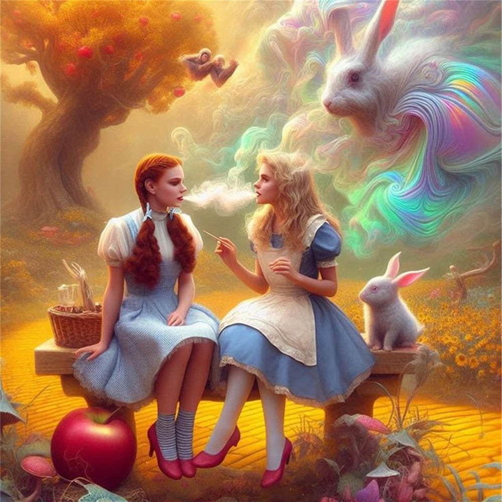 Alice In Wonderland - 11CT Stamped Cross Stitch 45*45CM