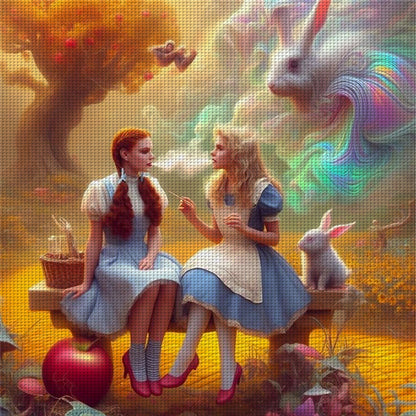 Alice In Wonderland - 11CT Stamped Cross Stitch 45*45CM