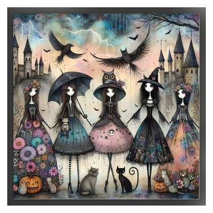 Witches - 11CT Stamped Cross Stitch 50*50CM