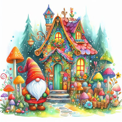 Gnome Cottage - 14CT Counted Cross Stitch 40*40CM