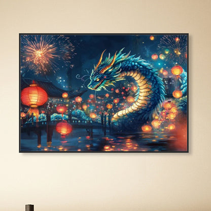 Magic Dragon - Full Round Drill Diamond Painting 40*30CM(Partial AB)