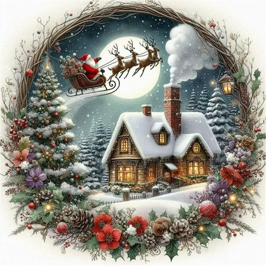 Wreath Scenery - 14CT Counted Cross Stitch 40*40CM