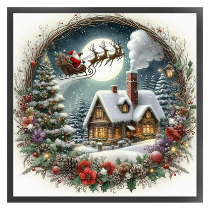 Wreath Scenery - 14CT Counted Cross Stitch 40*40CM