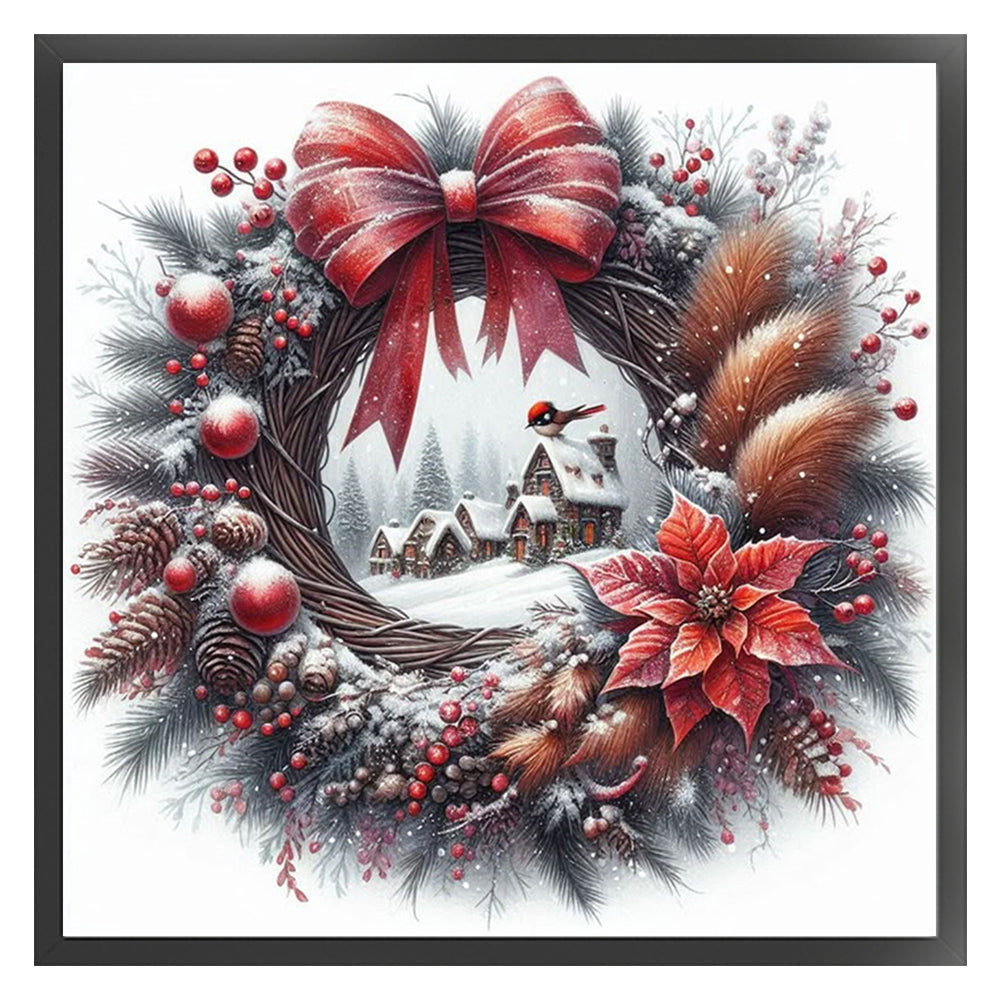 Wreath Scenery - 14CT Counted Cross Stitch 40*40CM
