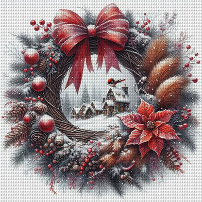 Wreath Scenery - 14CT Counted Cross Stitch 40*40CM
