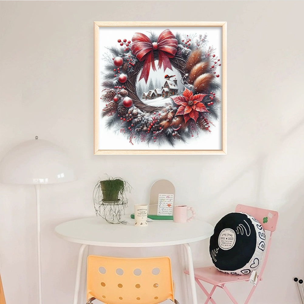 Wreath Scenery - 14CT Counted Cross Stitch 40*40CM