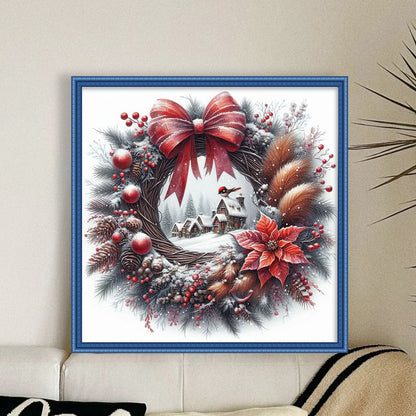 Wreath Scenery - 14CT Counted Cross Stitch 40*40CM