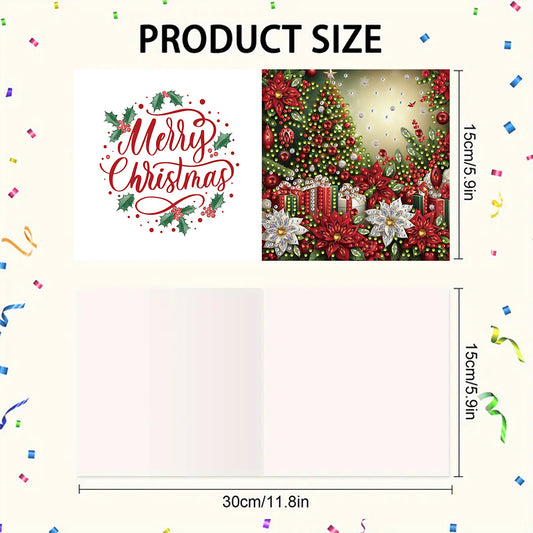 6PCS DIY Diamond Art Greeting Cards Christmas Congratulations Cards & Gifts