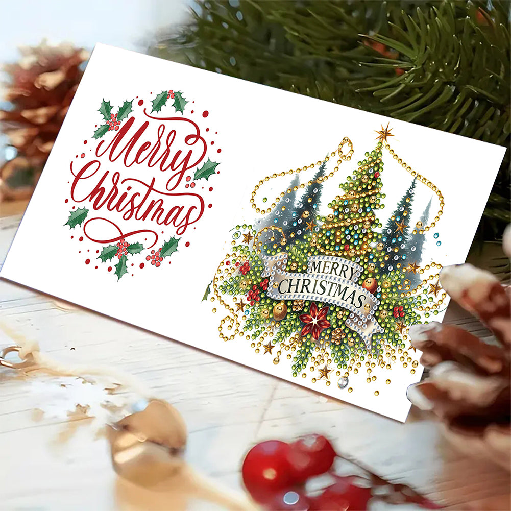 6PCS DIY Diamond Art Greeting Cards Christmas Congratulations Cards & Gifts
