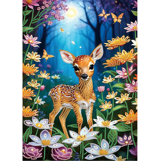 Forest Deer - Special Shaped Drill Diamond Painting 30*40CM