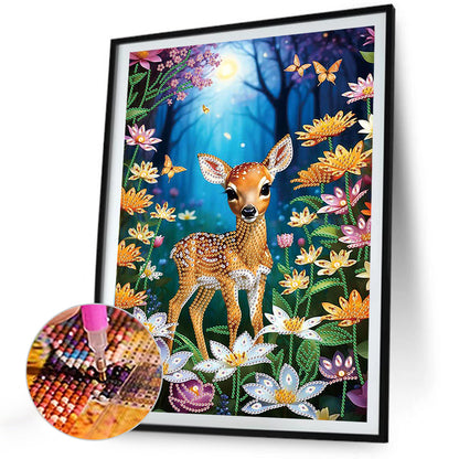 Forest Deer - Special Shaped Drill Diamond Painting 30*40CM