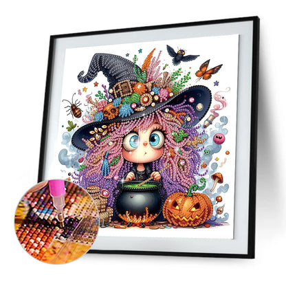 Halloween Witch - Special Shaped Drill Diamond Painting 30*30CM