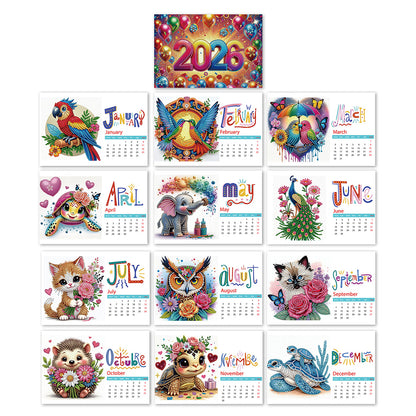 5D/DIY Calendar Diamond Painting Calendar Kit Diamond Art Paper Desk Calendar