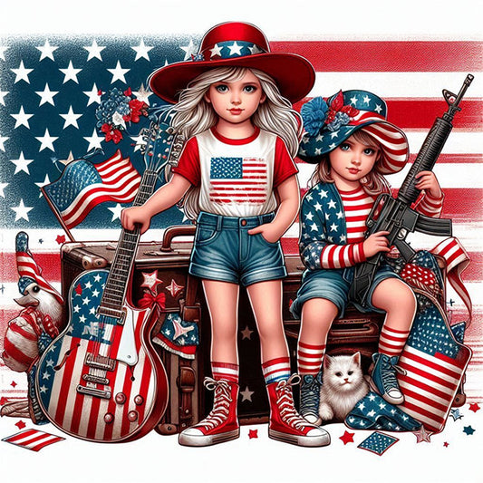 Girl - 11CT Stamped Cross Stitch 40*40CM