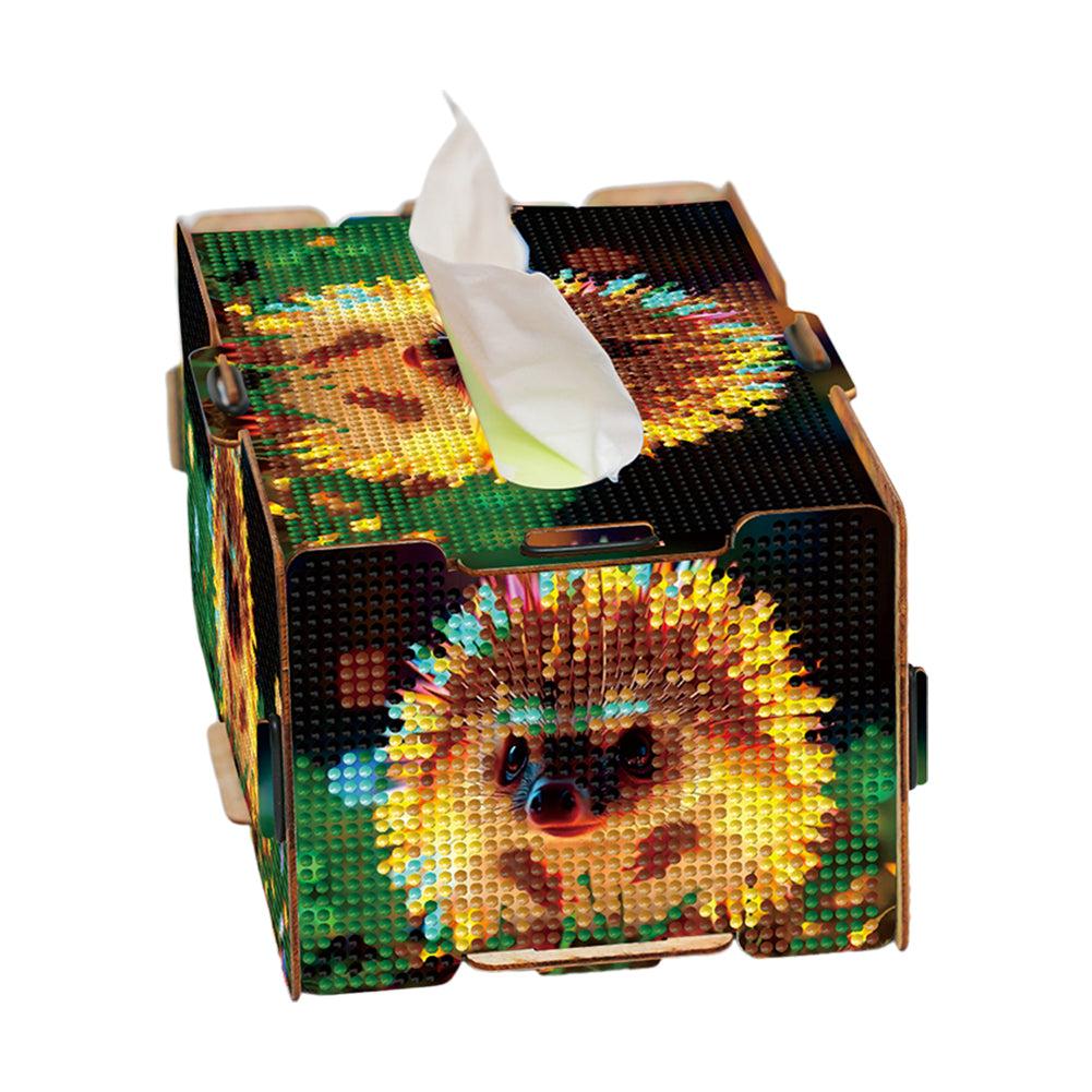 Diamond Painting Tissue Box Kits Rhinestone Craft Kit (Glowing Hedgehog)