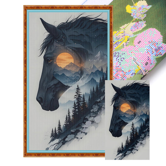 Horse - 11CT Stamped Cross Stitch 40*70CM