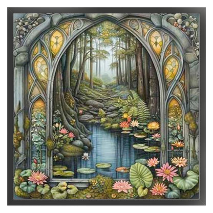 Seasonal Scenery - 14CT Stamped Cross Stitch 50*50CM