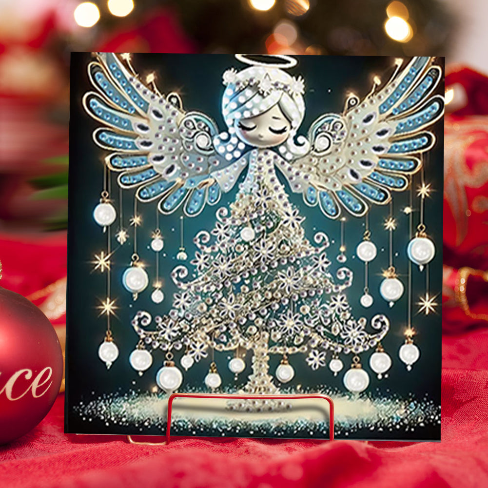 6PCS DIY Diamond Art Greeting Cards Angel Theme Congratulations Cards & Gifts