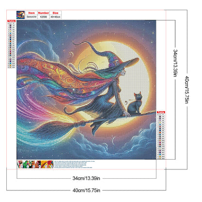 Halloween Witch - Full Round Drill Diamond Painting 40*40CM