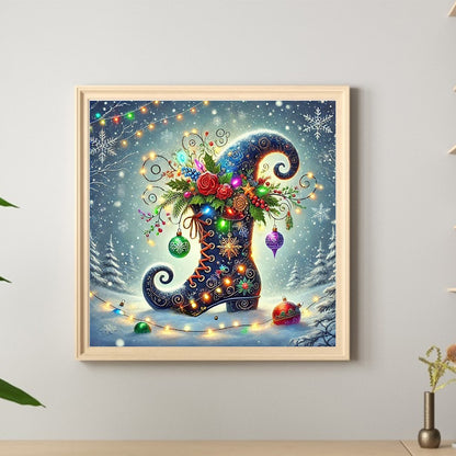 Halloween Christmas Boots - Full Round Drill Diamond Painting 40*40CM