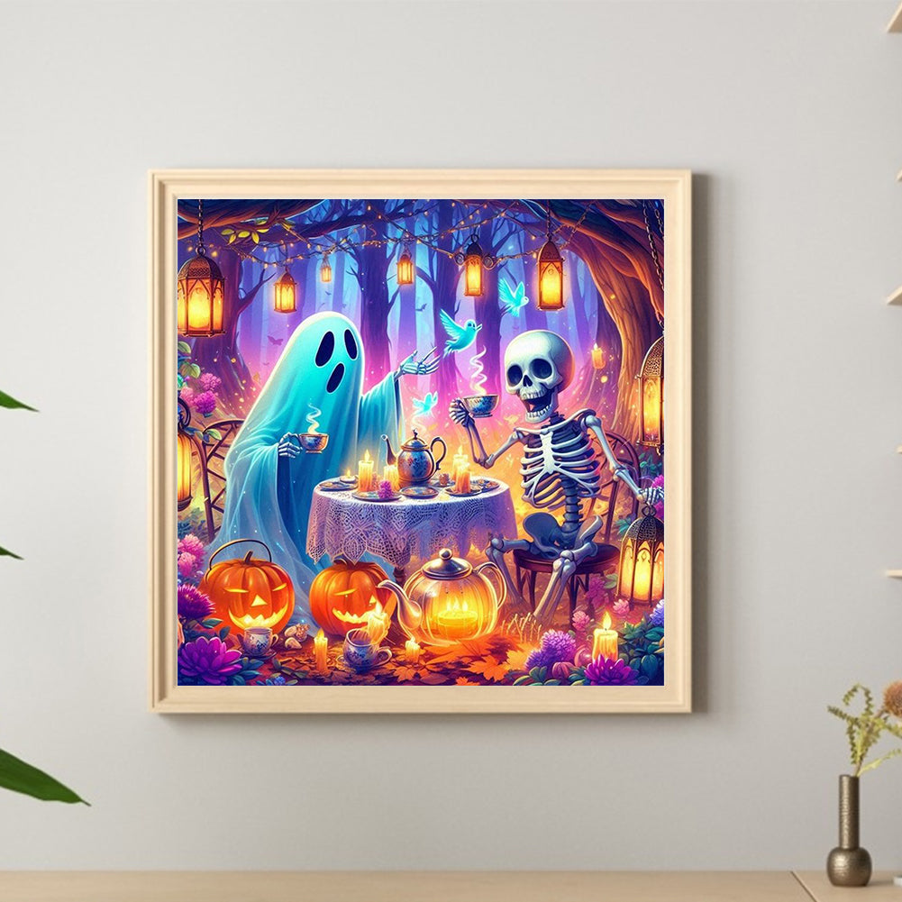 Skeleton And Ghost - Full Round Drill Diamond Painting 40*40CM