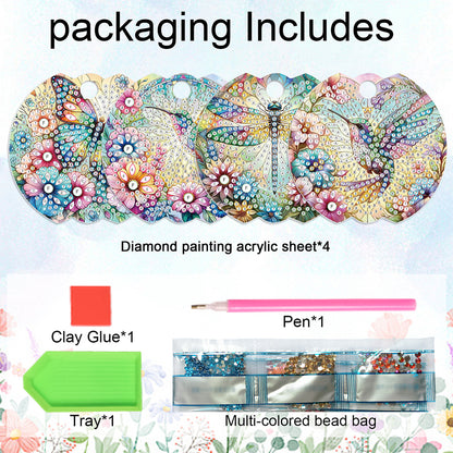 8pcs Hummingbird DIY Diamond Art Cup Lid Accessories Bling Tumbler Lid Plate