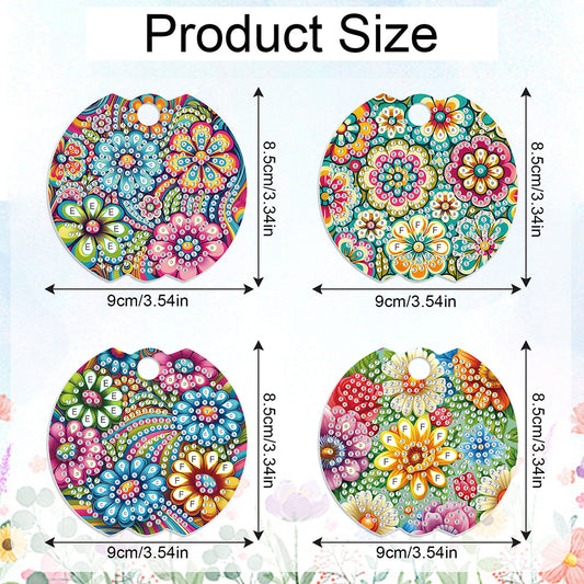 8pcs Rose DIY Diamond Art Cup Lid Accessories Bling Tumbler Lid Plate