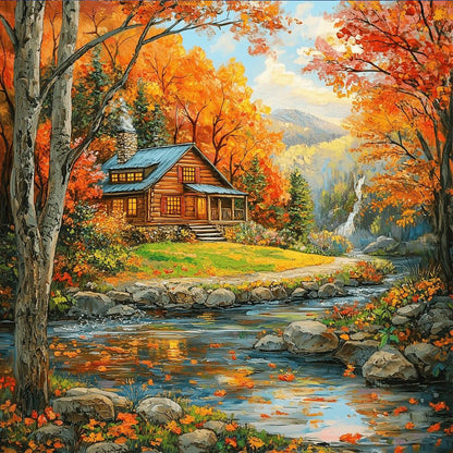 Fallen Leaves - Full Round Drill Diamond Painting 40*40CM