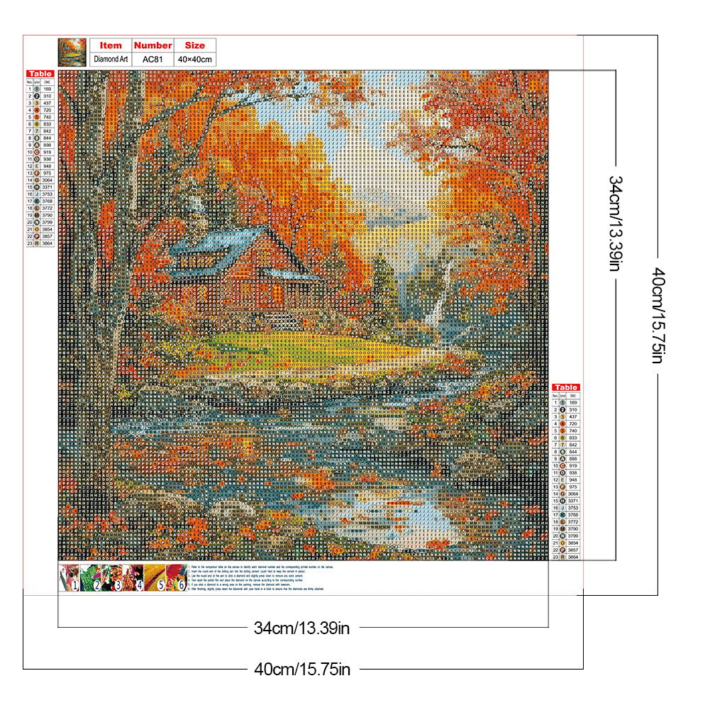 Fallen Leaves - Full Round Drill Diamond Painting 40*40CM
