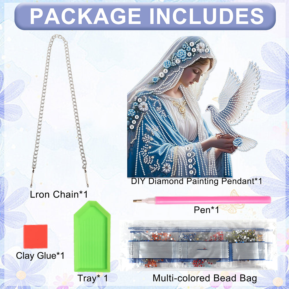 Religious 2D Flat DIY Diamond Art Pendant Diamond Painting Set Home Decoration