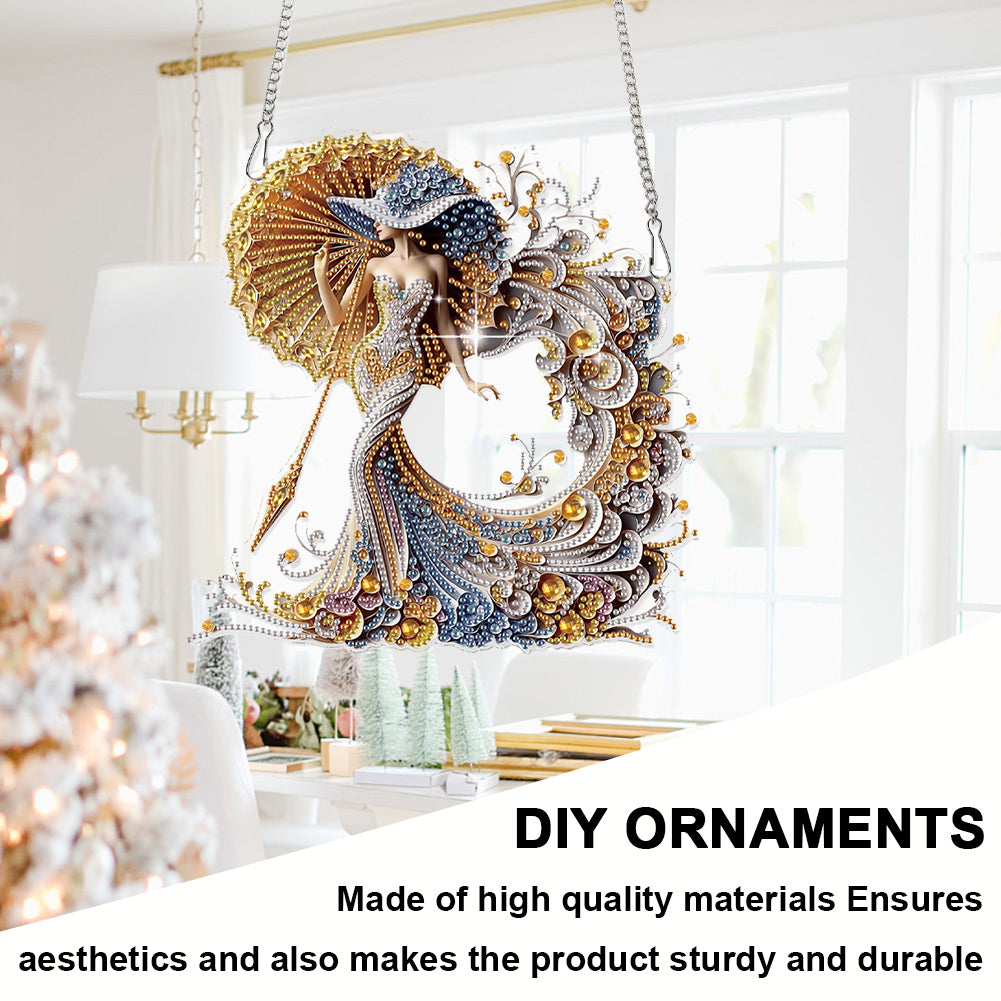 Girl 2D Flat DIY Diamond Art Pendant Diamond Painting Set Home Wall Decoration