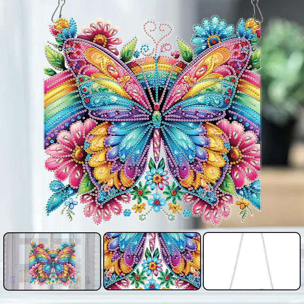 2D Flat DIY Butterfly Diamond Art Pendant Diamond Painting Set Home Decoration