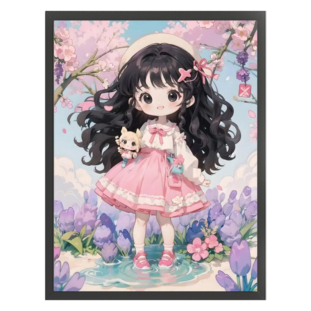 Anime Girl - 11CT Stamped Cross Stitch 40*56CM