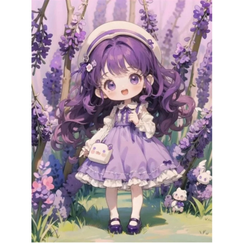 Anime Girl - 11CT Stamped Cross Stitch 40*56CM