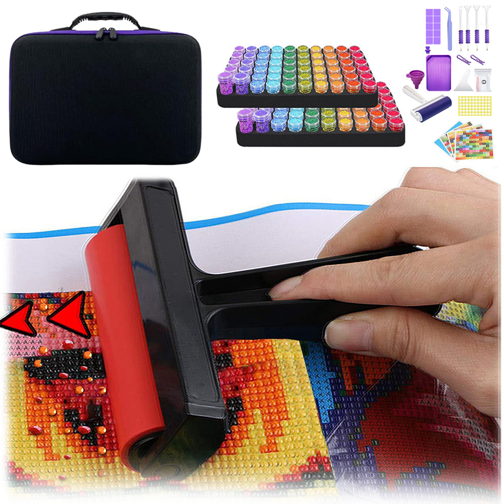 182pcs Bead Bottle Storage Handbag Diamond Painting Toolkit Bead Organizer Tool