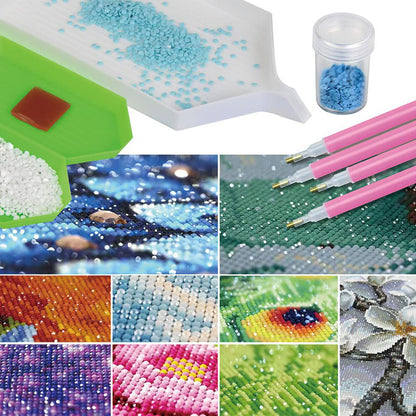 182pcs Bead Bottle Storage Handbag Diamond Painting Toolkit Bead Organizer Tool