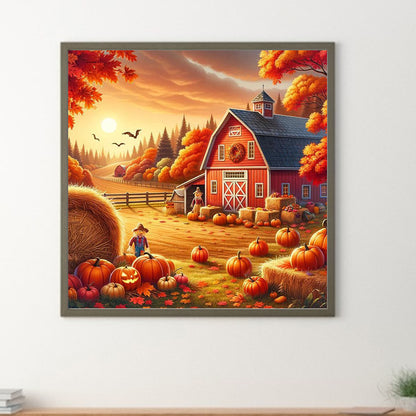 Autumn Farm - Full Round Drill Diamond Painting 40*40CM