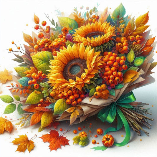 Autumn Bouquet - Full Round Drill Diamond Painting 40*40CM