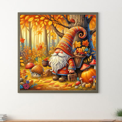 Autumn Gnome - Full Round Drill Diamond Painting 40*40CM