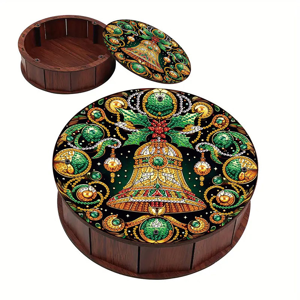DIY Diamond Painting Storage Box Rhinestones Decorative Snack Case Kit (Bell)
