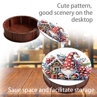 DIY Diamond Painting Storage Box Rhinestones Decorative Snack Case Kit (Gnome)