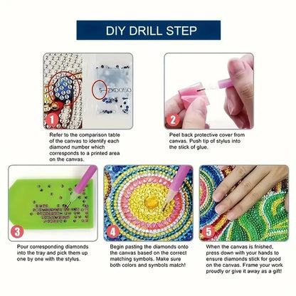 DIY Diamond Art Shiny Crystal Mirror Lightweight Standing Mirror(Christmas Tree)