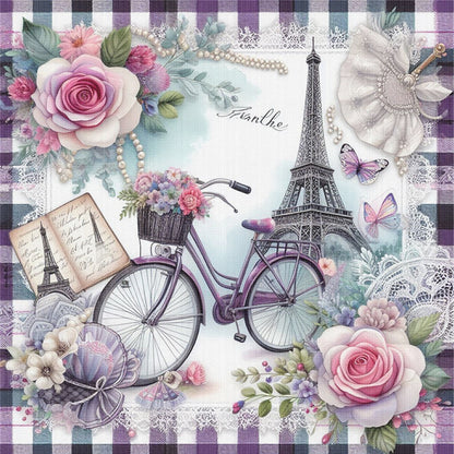Bicycle - 11CT Stamped Cross Stitch 40*40CM