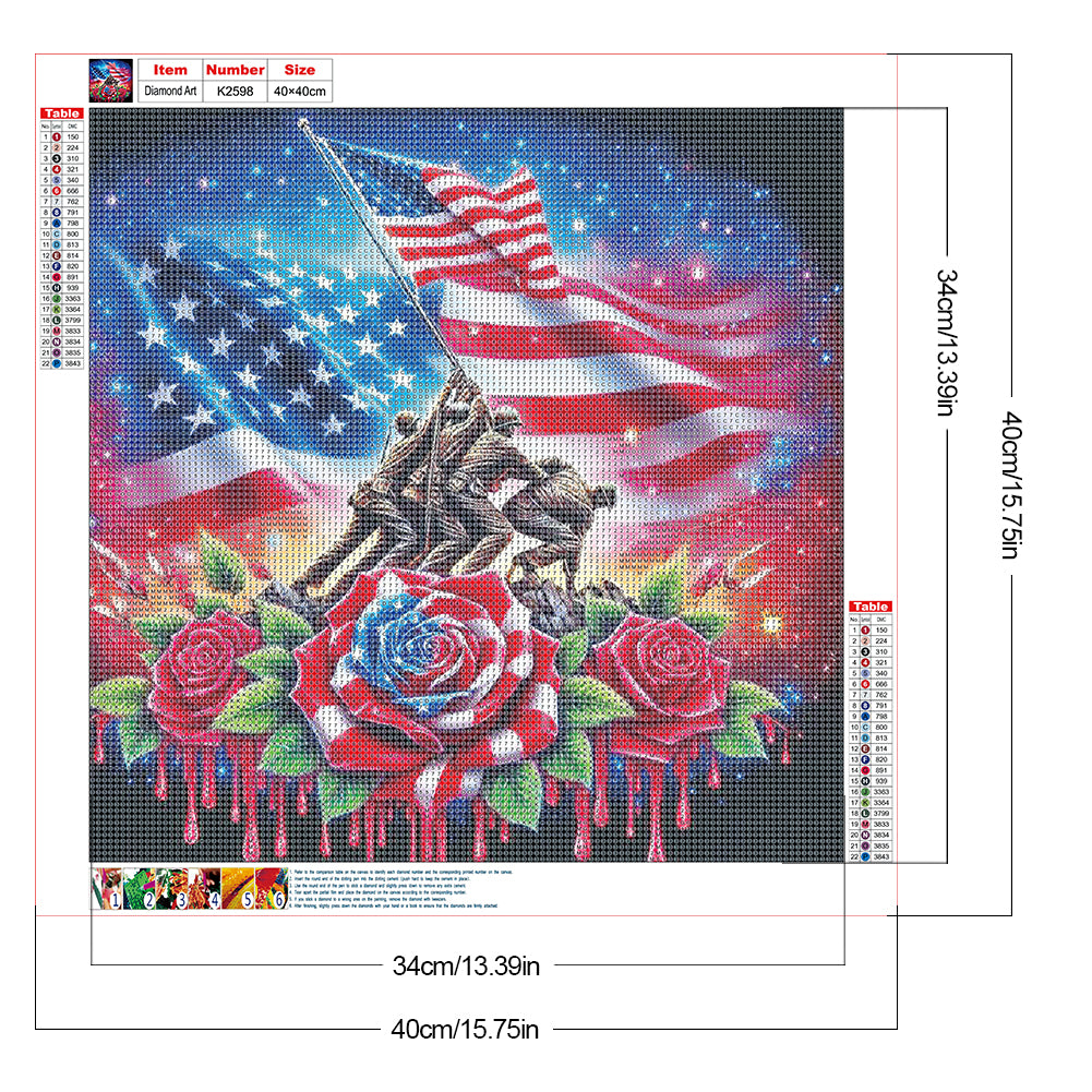 American 250Th Anniversary - Full Round Drill Diamond Painting 40*40CM