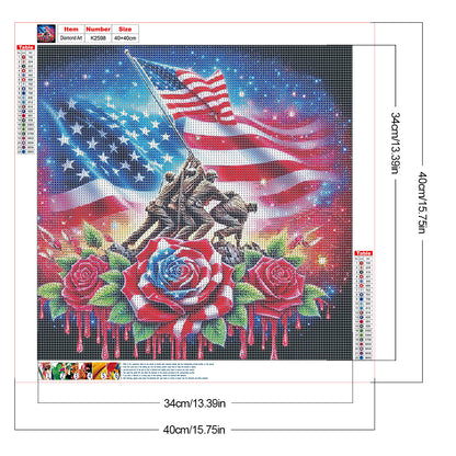 American 250Th Anniversary - Full Round Drill Diamond Painting 40*40CM